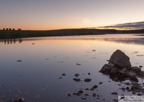 Loch near Esha Ness, mainland Shetland, Scotland