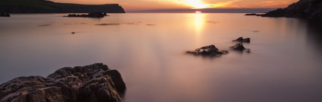 Looking north from St Ninians Isle, mainland Shetland, Scotland